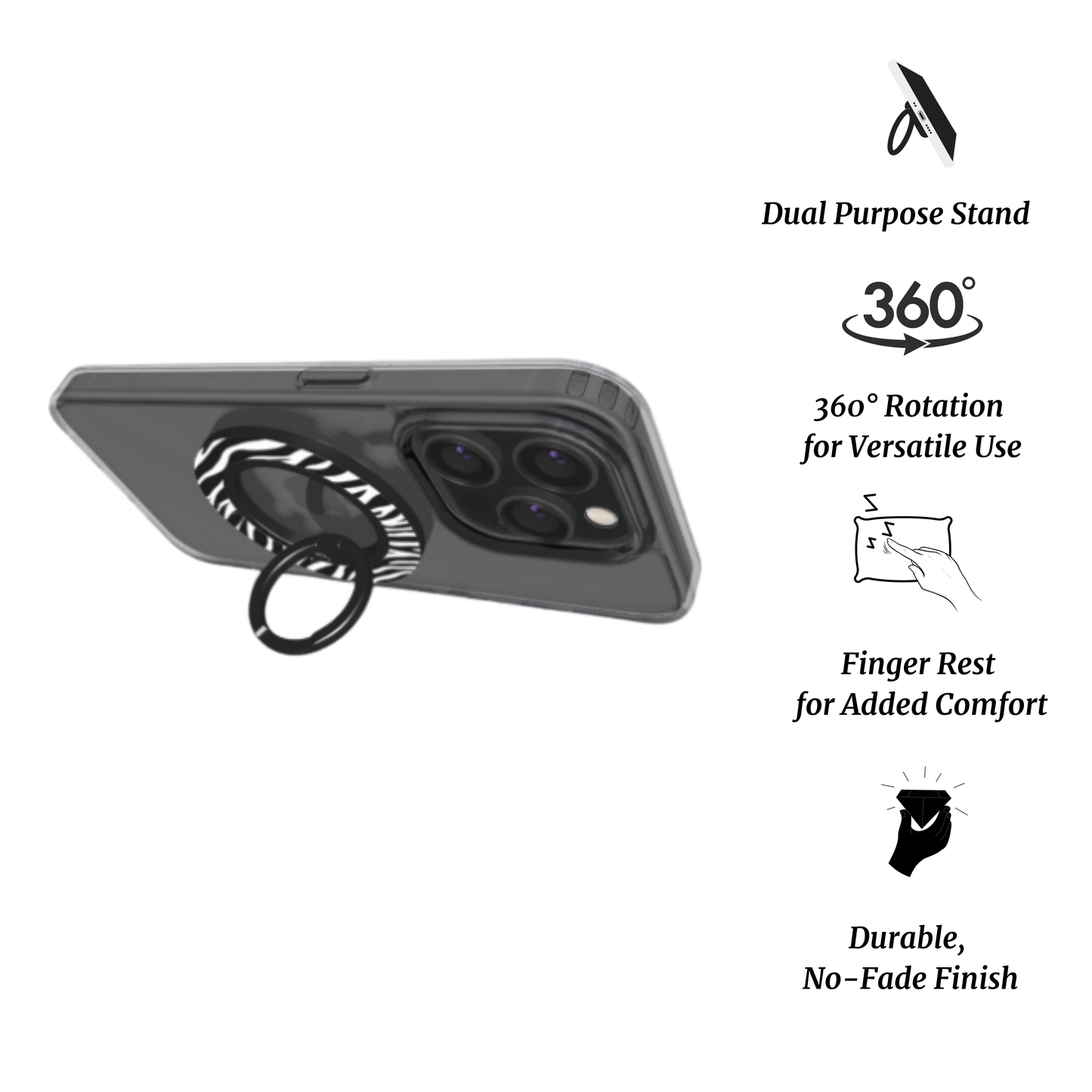 Ring Holder|Zebra Luxe