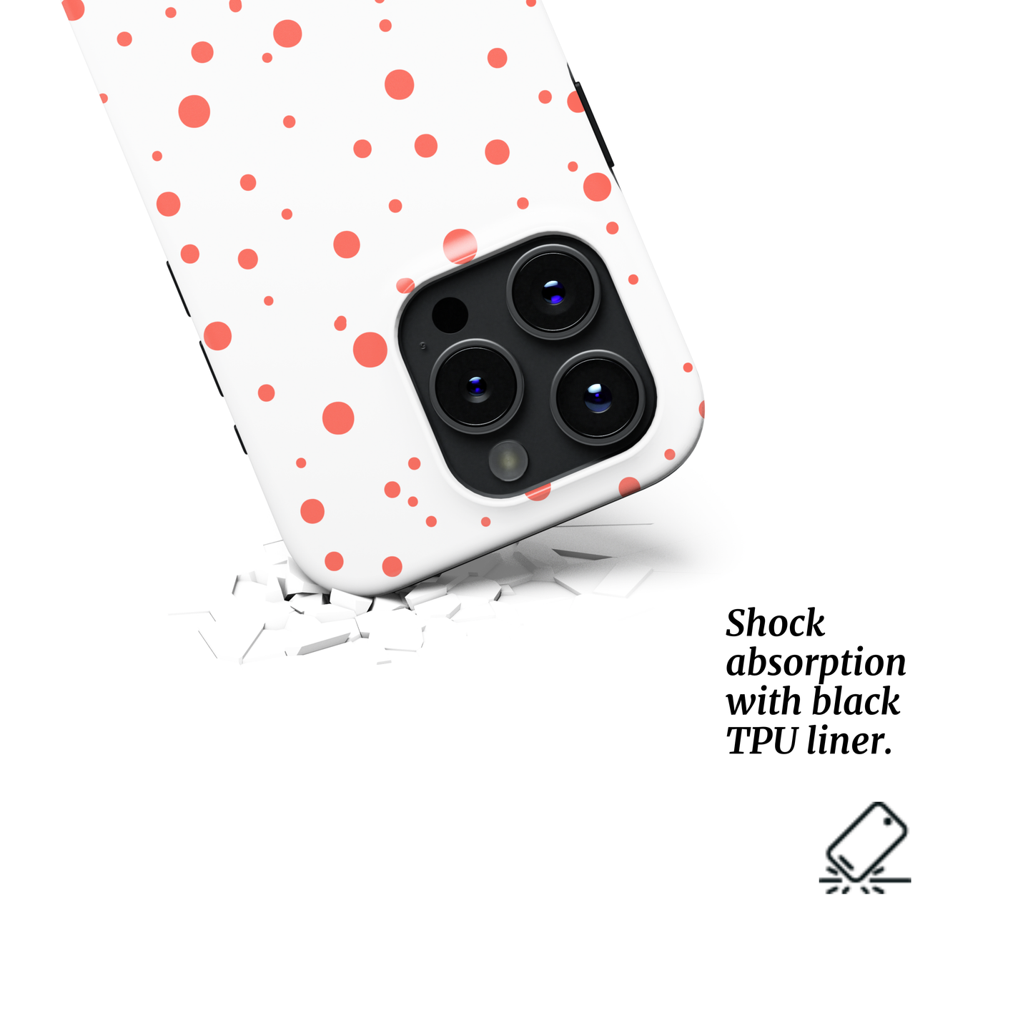 MagSafe Tough Phone Case|Coral Striped Sprinkles