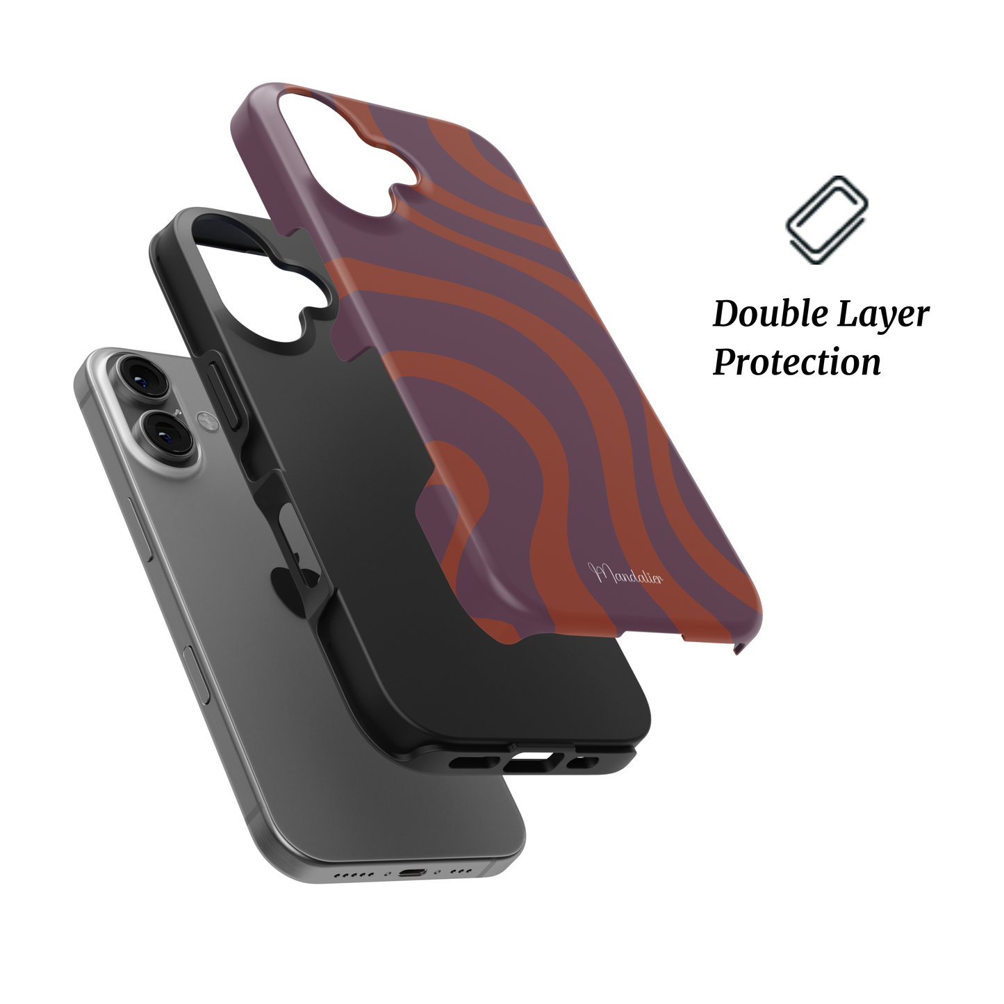 Seasonal Flow Collection by Mandalier – premium tough phone cases with flowing abstract designs in warm and cool seasonal tones, designed in Malta.