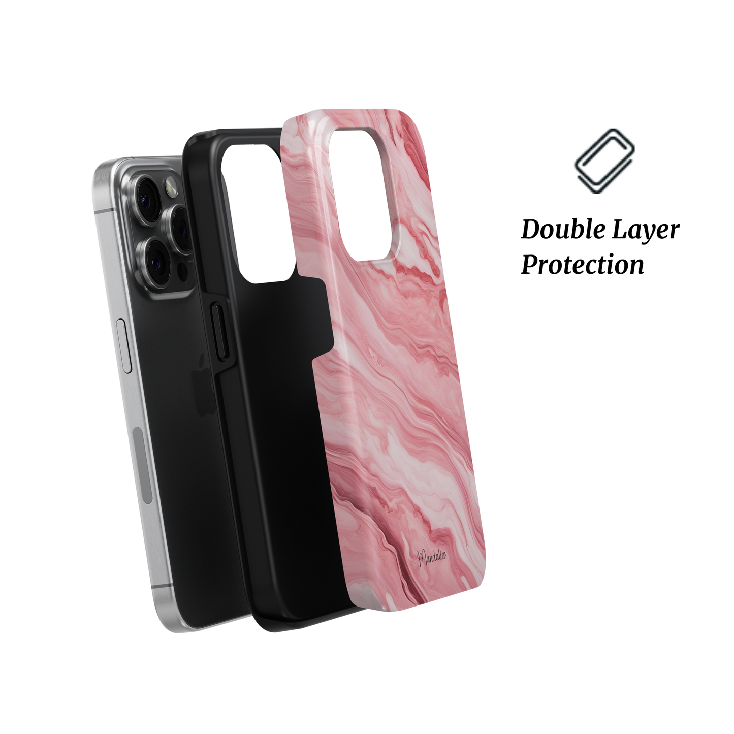 Premium Tough Phone Case Blush Marble from Marble Essence Collection, soft pink marble-inspired design, designed in Malta.