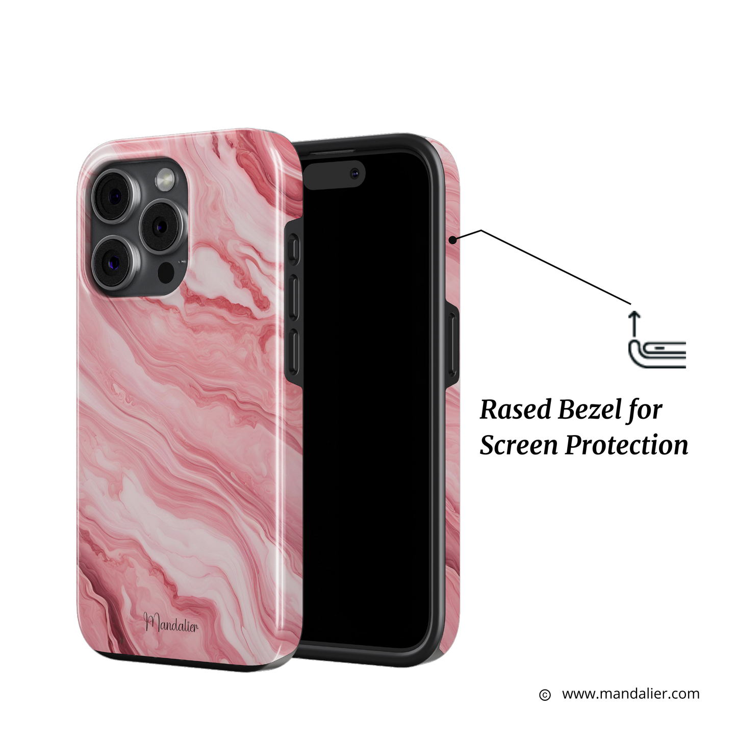 MagSafe Tough Phone Case|Blush Marbles