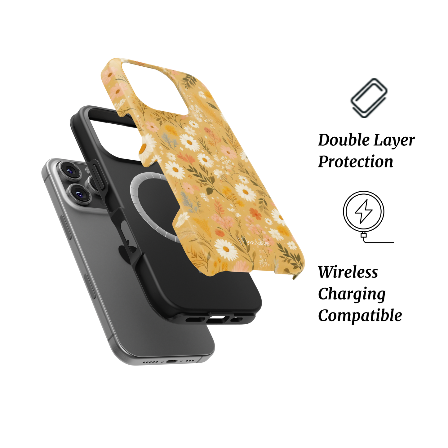 MagSafe Tough Phone Case | Sunny Bloom – Durable, MagSafe-compatible case with a bright, floral-inspired design for stylish protection.