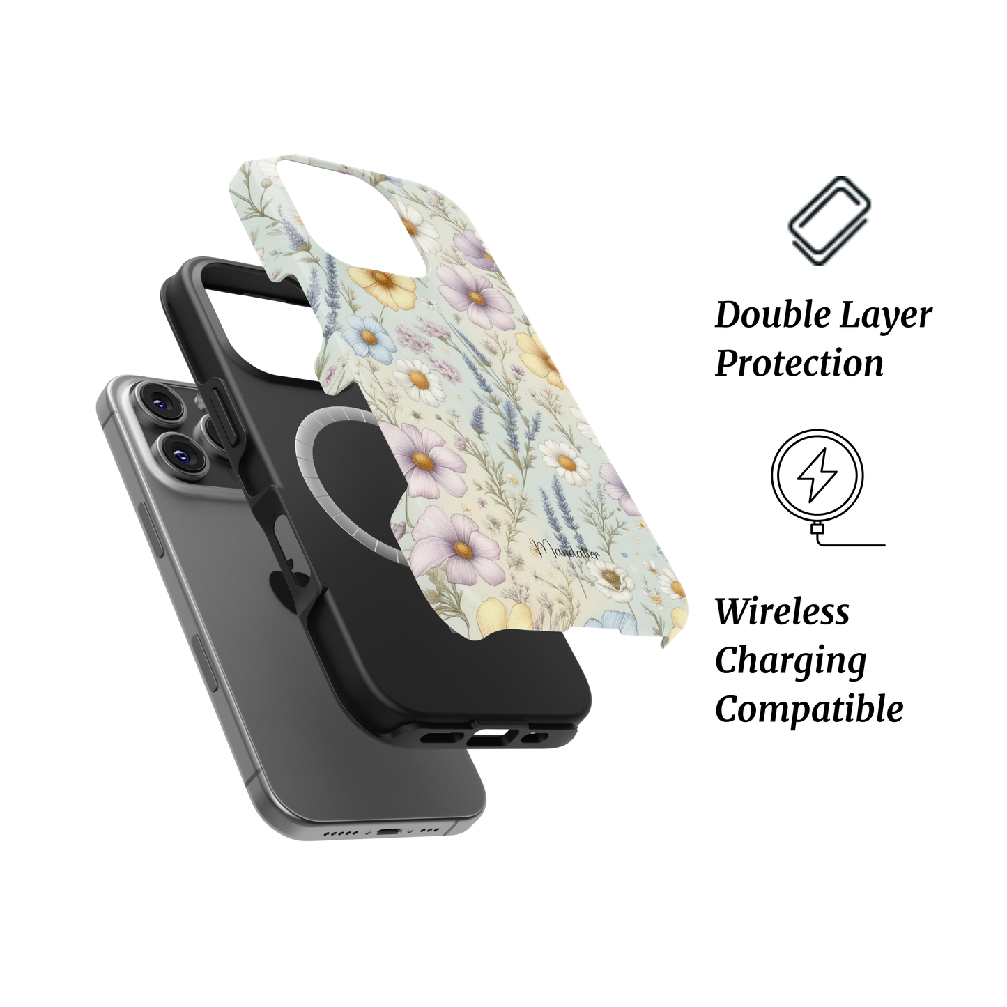 MagSafe Tough Phone Case | Meadow Bloom – Durable, MagSafe-compatible phone case featuring a vibrant floral meadow design for stylish protection.