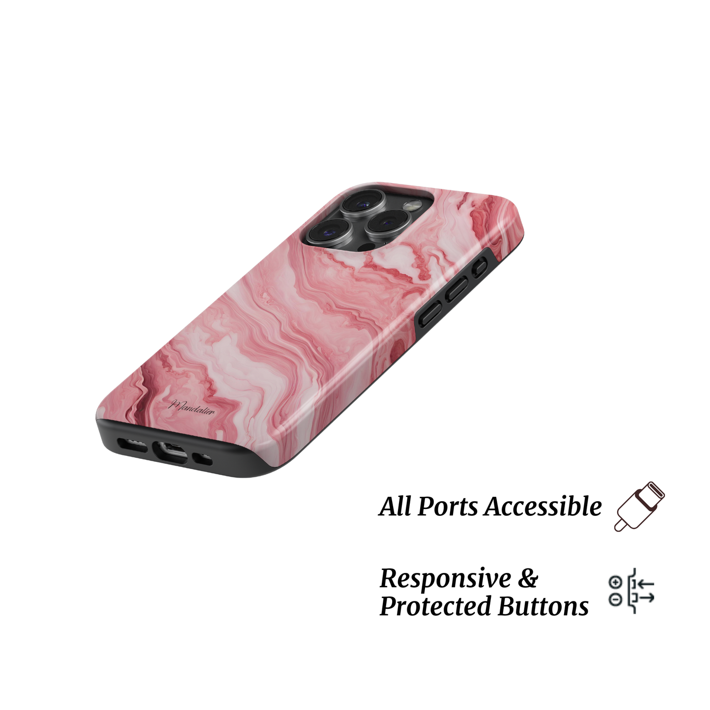 Tough Phone Case|Blush Marble