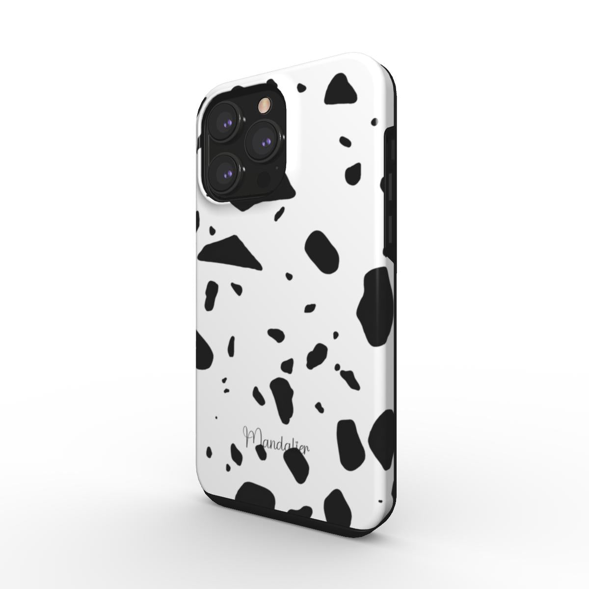 Tough Phone Case|Black Terrazzo