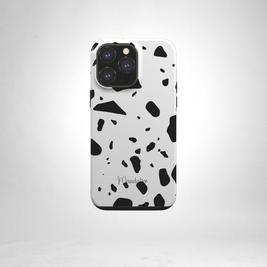 Tough Phone Case|Black Terrazzo