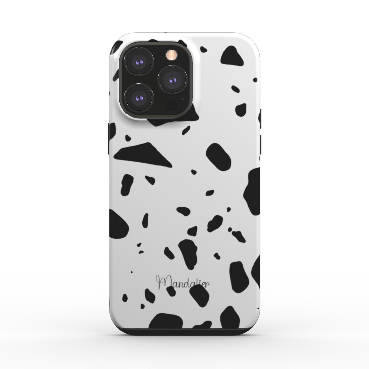 Black Terrazzo Tough Phone Case – Stylish, durable case with a sleek terrazzo design and enhanced protection.
