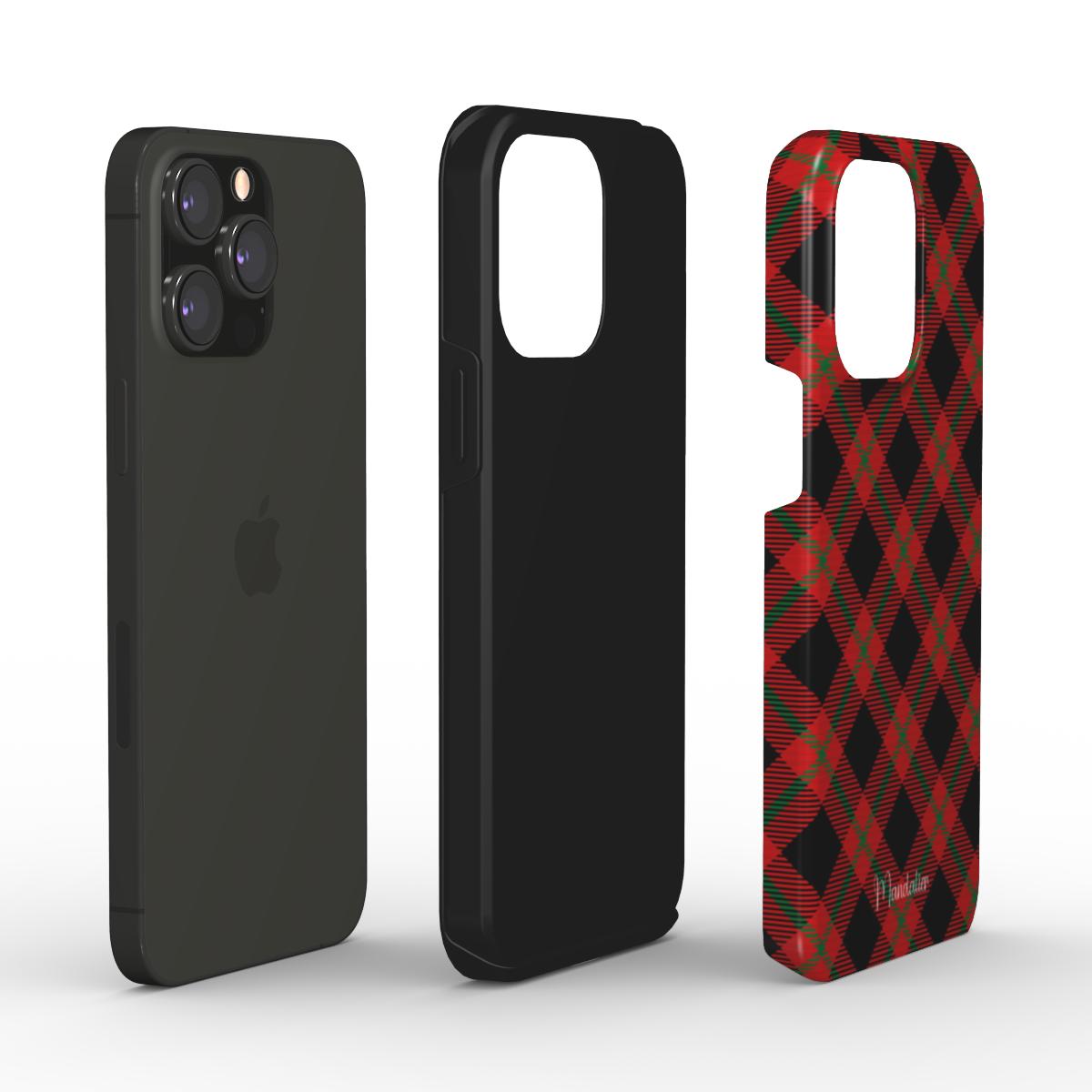 Tough Phone Case|Crimson Check