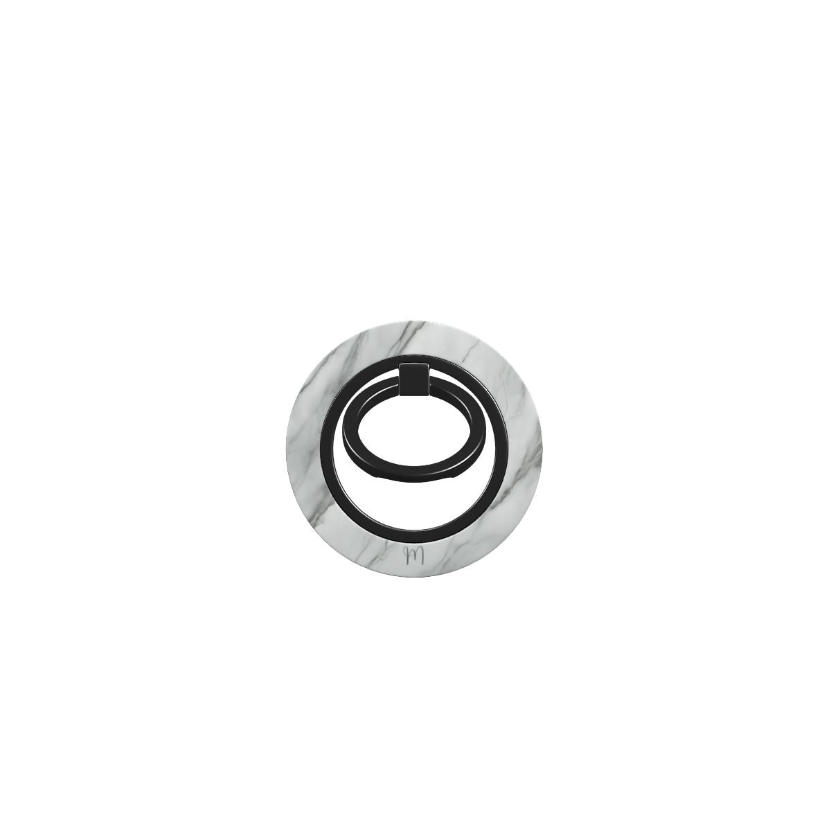 Ring Holder | Misty Grey featuring a polished grey marble-inspired design from the Marble Essence Collection.