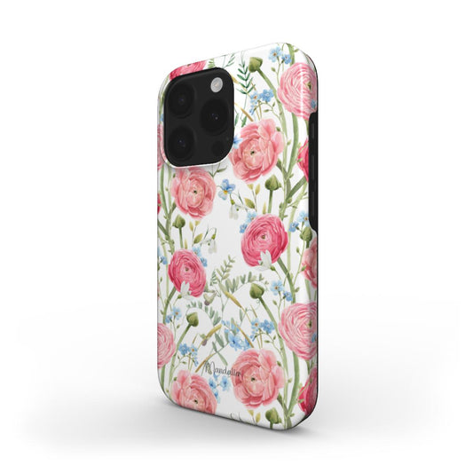MagSafe Tough Phone Case|Pink Floral Elegance