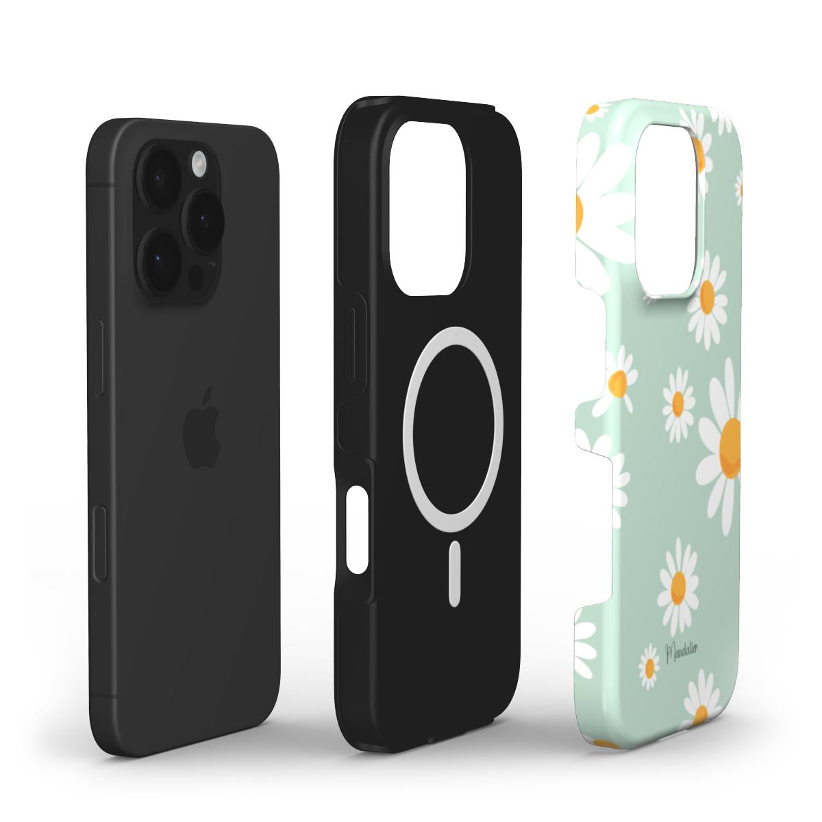 Daisy Delight MagSafe Tough Phone Case featuring cheerful daisies for stylish and durable protection.