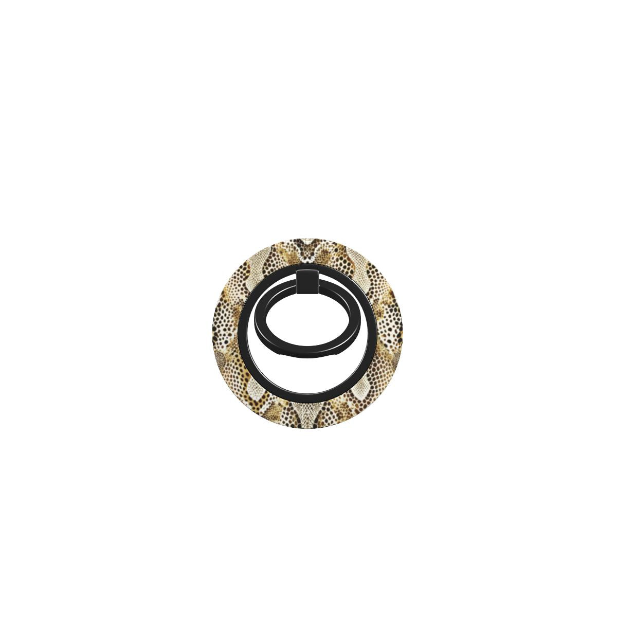 Snake Luxe Ring Holder – Snake print phone accessory with a secure grip, 360° rotation, and a built-in stand for hands-free use.