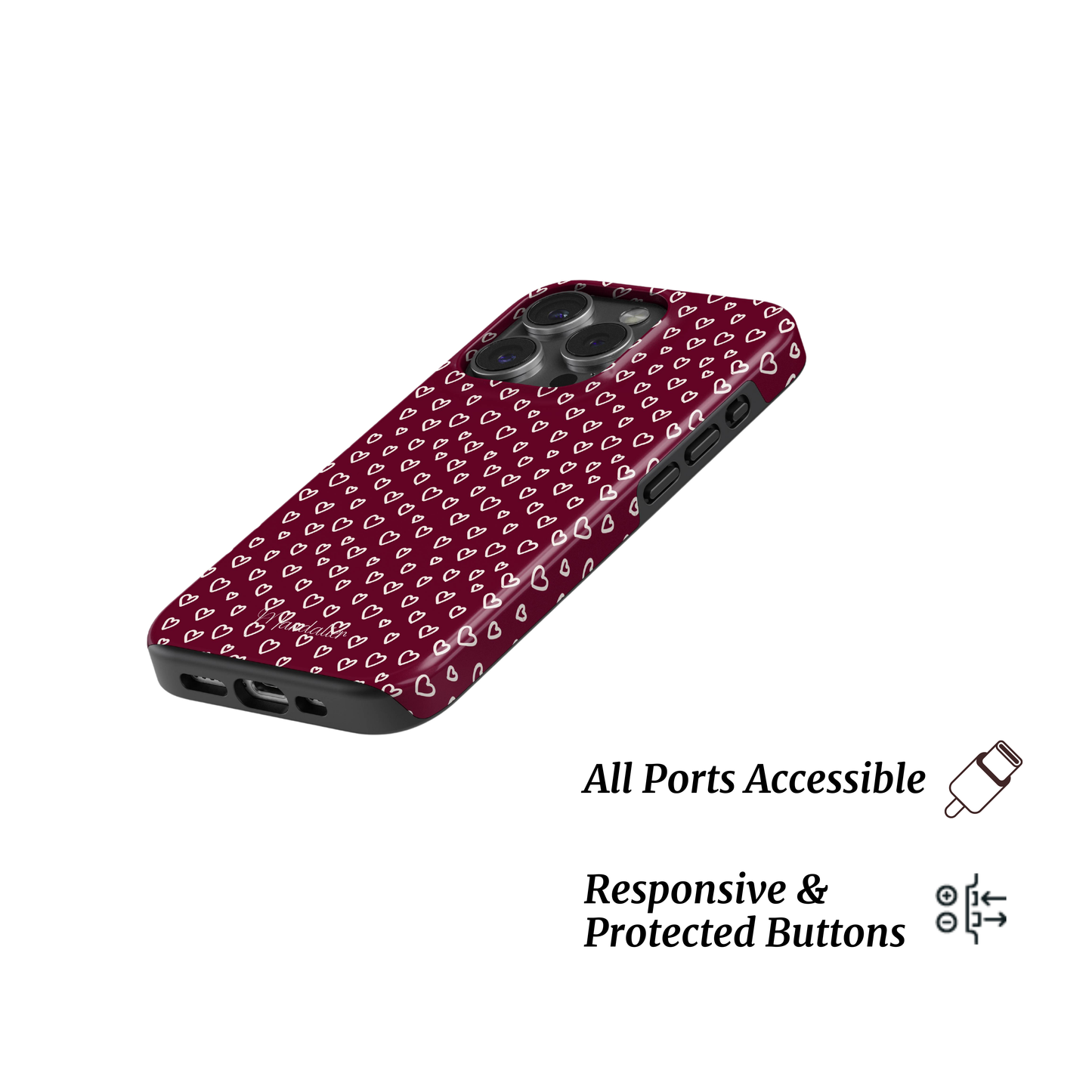 MagSafe Tough Phone Case|Burgundy Beats