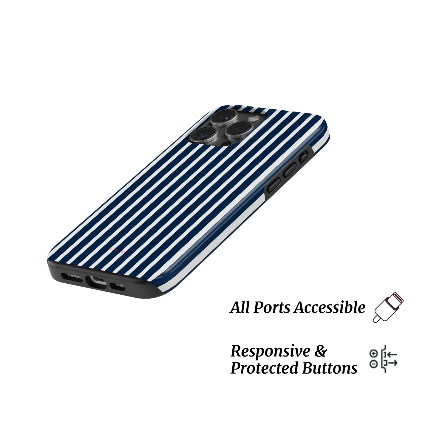 Tough Phone case| Nautical Stripes