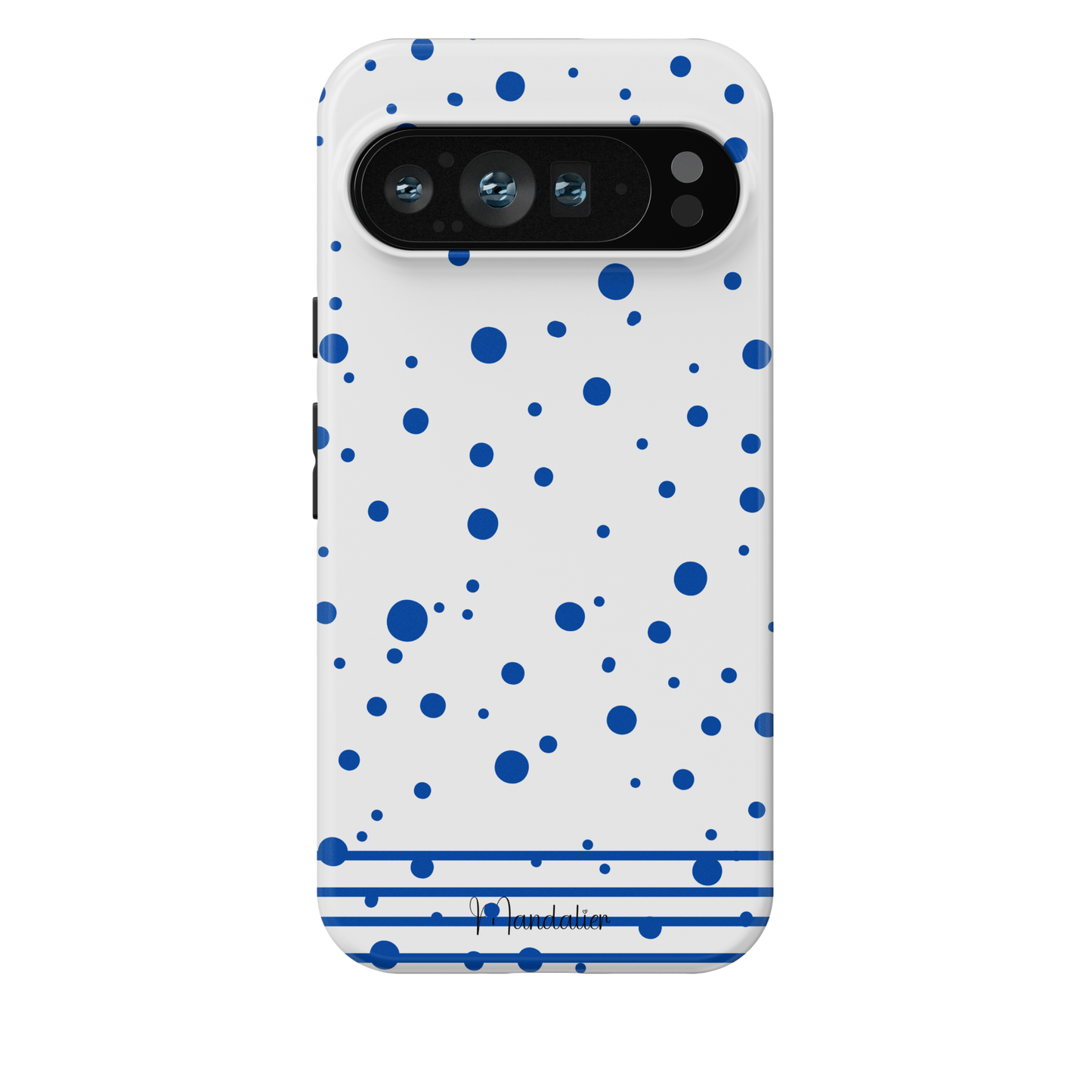 Tough Phone Case|Cobalt Striped Sprinkle
