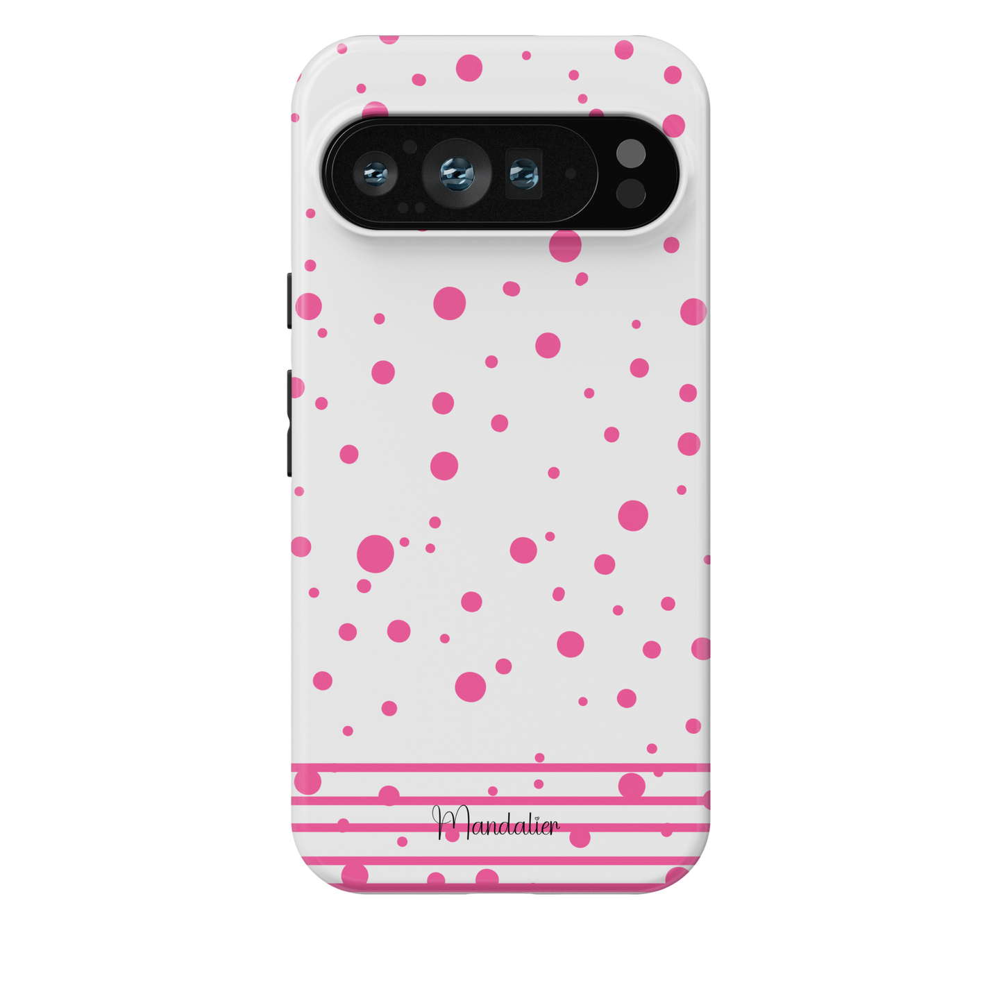 Tough Phone Case|Pink Sherbet Striped Sprinkles