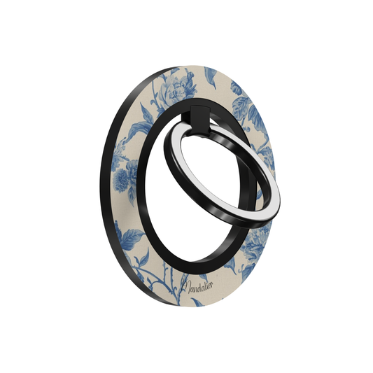 Blue Toile Ring Holder