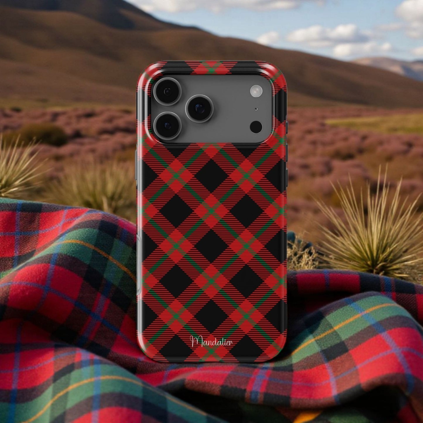 MagSafe Tough Phone Case|Crimson Check