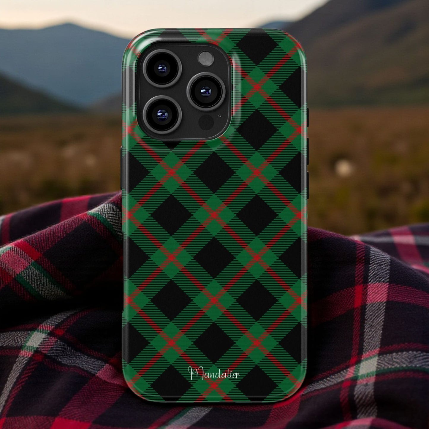 MagSafe Tough Phone Case|Emerald Plaid