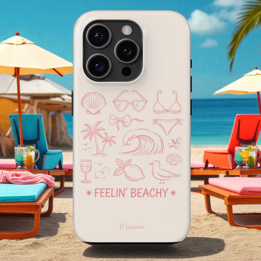 Feelin’ Beachy Tough Phone Case with multiple colorful options, stylish and protective for iPhone, Samsung, Pixel, Xiaomi, and OnePlus phones