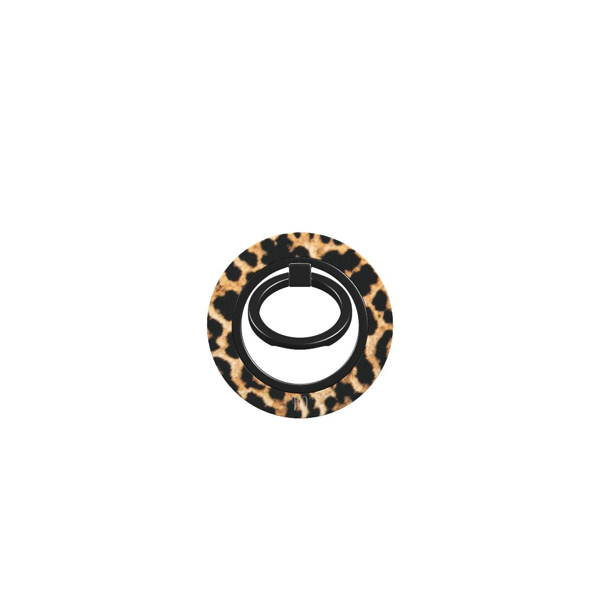 Leopard Luxe Ring Holder – Stylish leopard print grip accessory for secure phone handling.