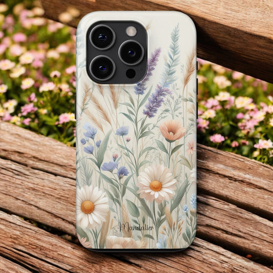 Tough Phone Case | Pastel Prairie – Durable, shockproof phone case with a soft pastel prairie-inspired design.