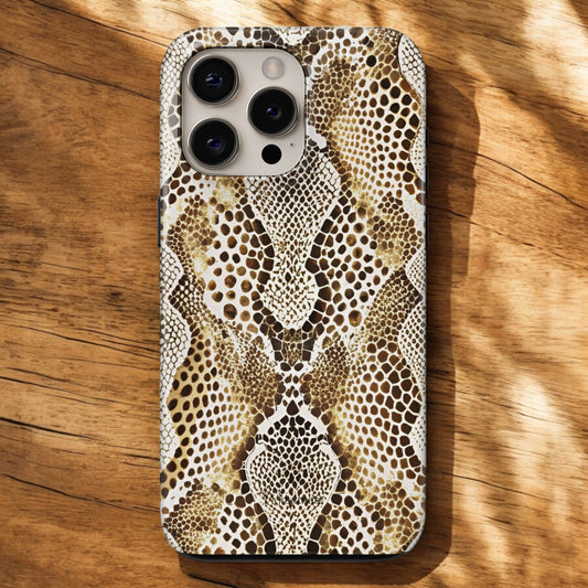 Snake Luxe Tough Phone Case – Sleek snake print with durable dual-layer protection for a stylish and secure phone upgrade.