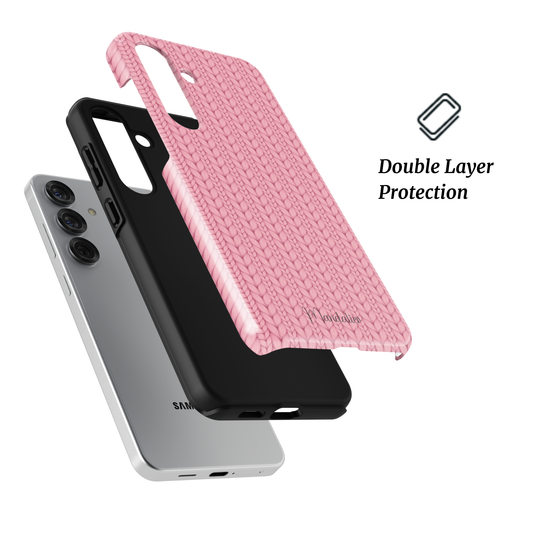 Sweet Knit Texture tough phone case with cozy knit-inspired design, premium protective dual-layer build, designed in Malta.