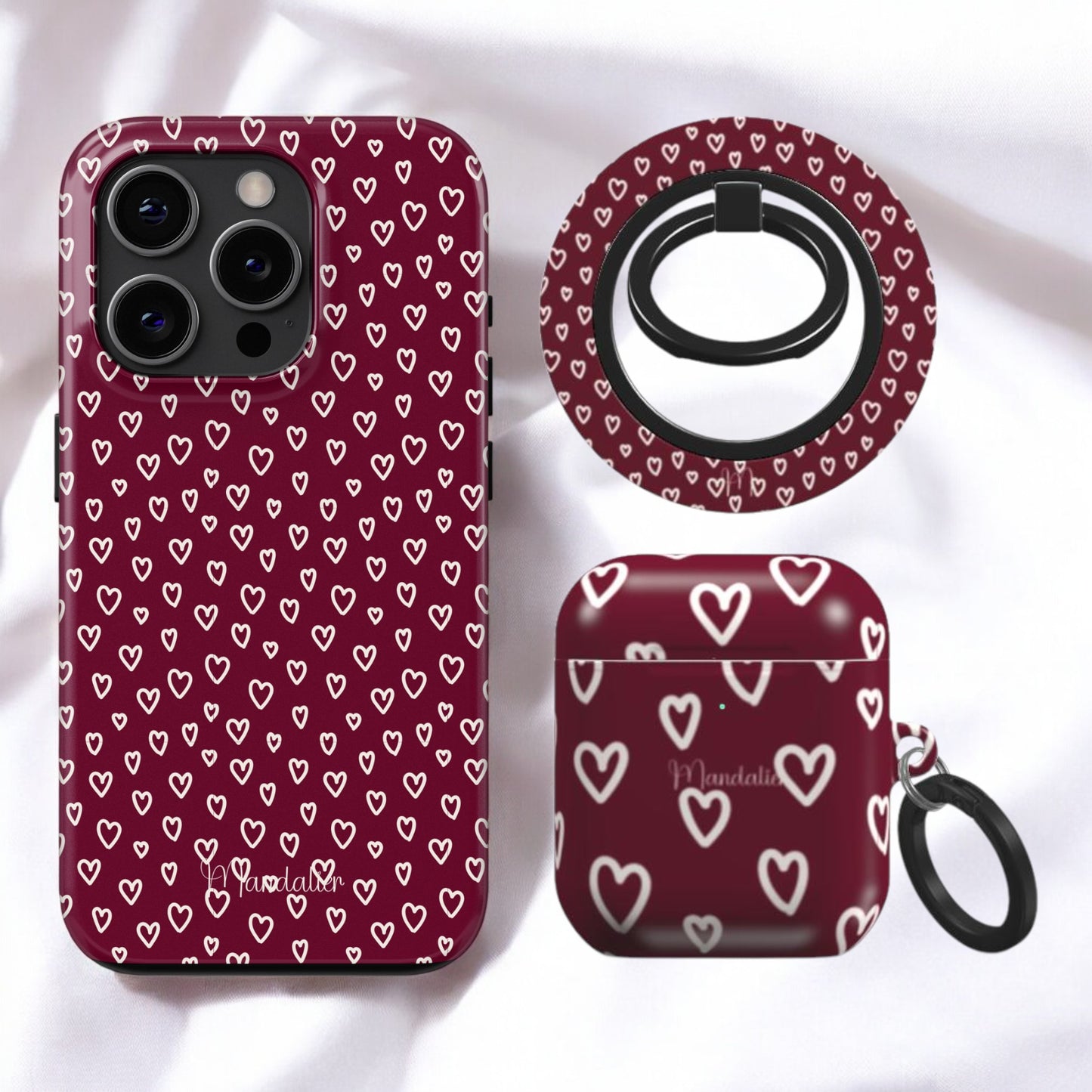 Ring Holder|Burgundy Beats