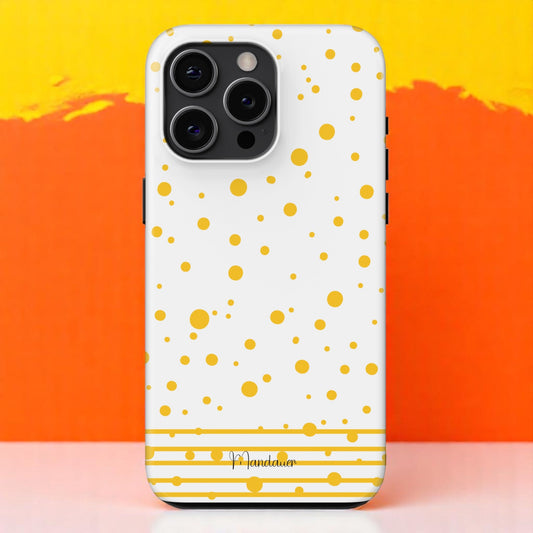 Tough Phone Case|Yellow Striped Sprinkle