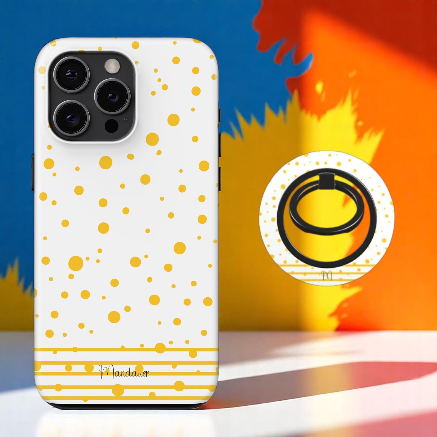 Ring Holder|Yellow Striped Sprinkles