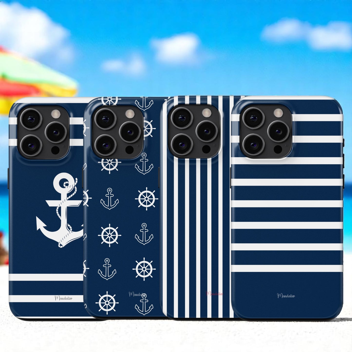 Tough Phone case|Nautical Anchor Lines
