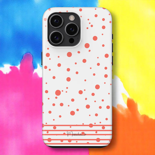 MagSafe Tough Phone Case|Coral Striped Sprinkles