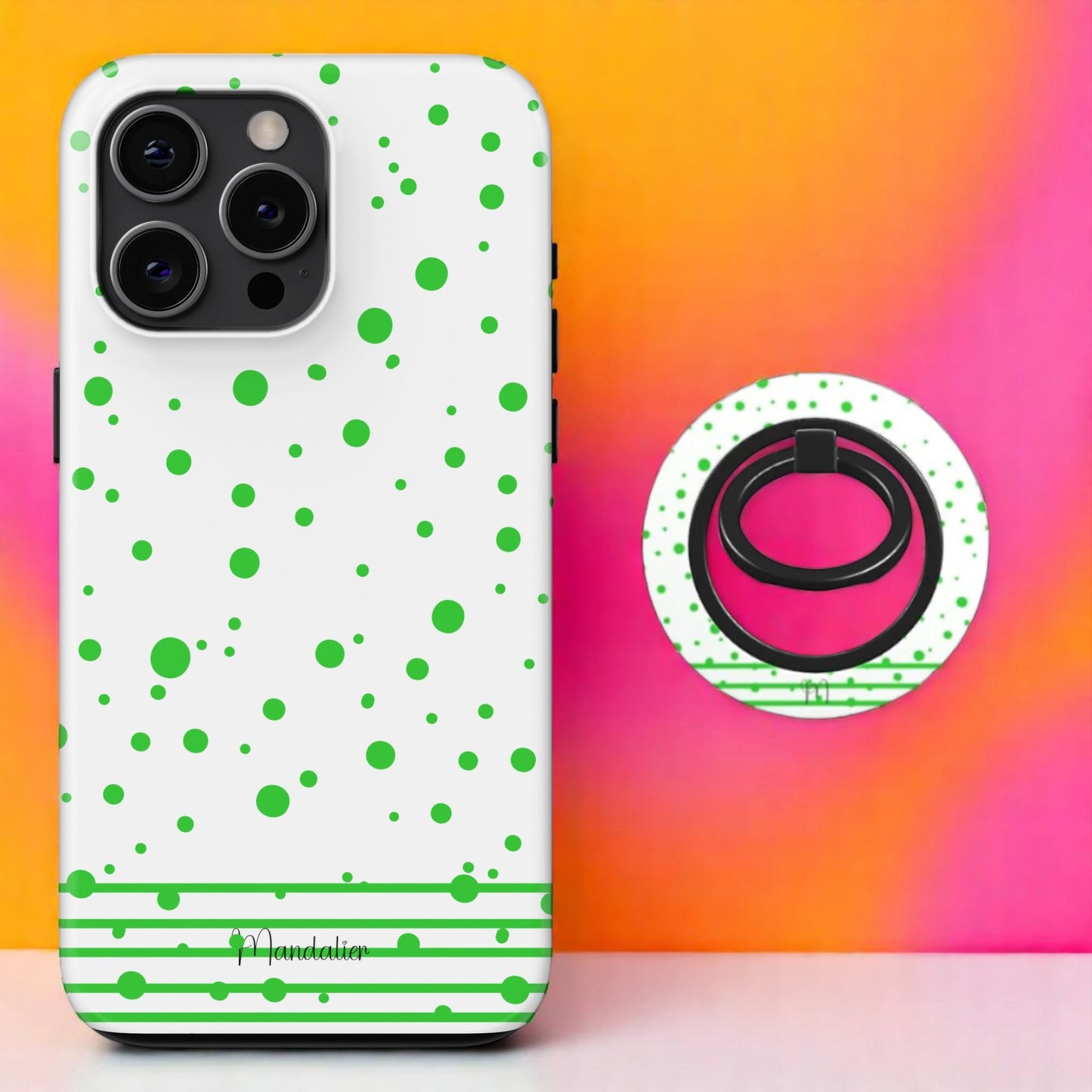 MagSafe Tough Phone Case|Lime Striped Sprinkles