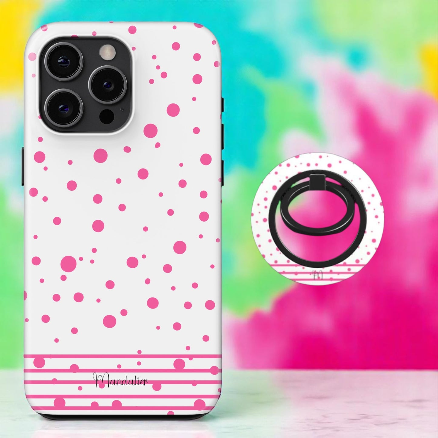 Ring Holder|Pink Sherbet Striped Sprink