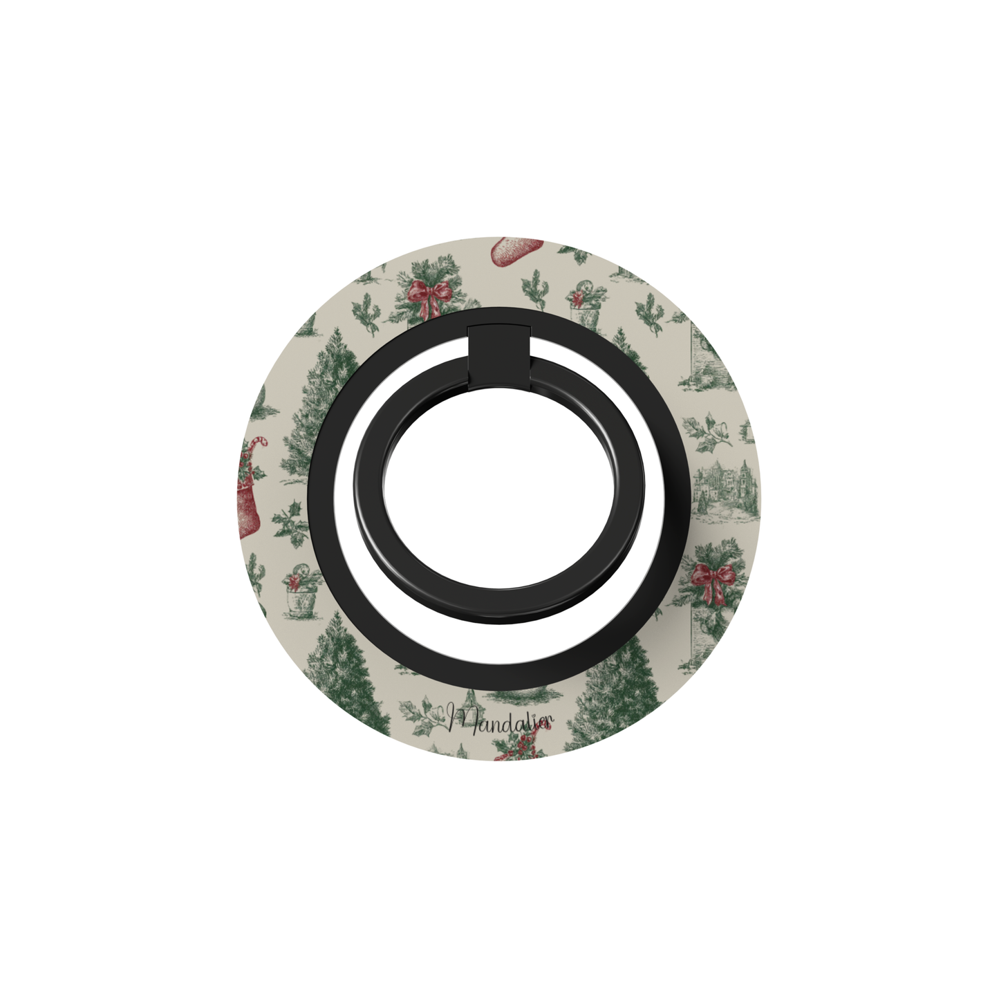 Vintage Noel Ring Holder by Mandalier — elegant festive phone accessory with vintage Christmas design from the Classic Christmas Collection.