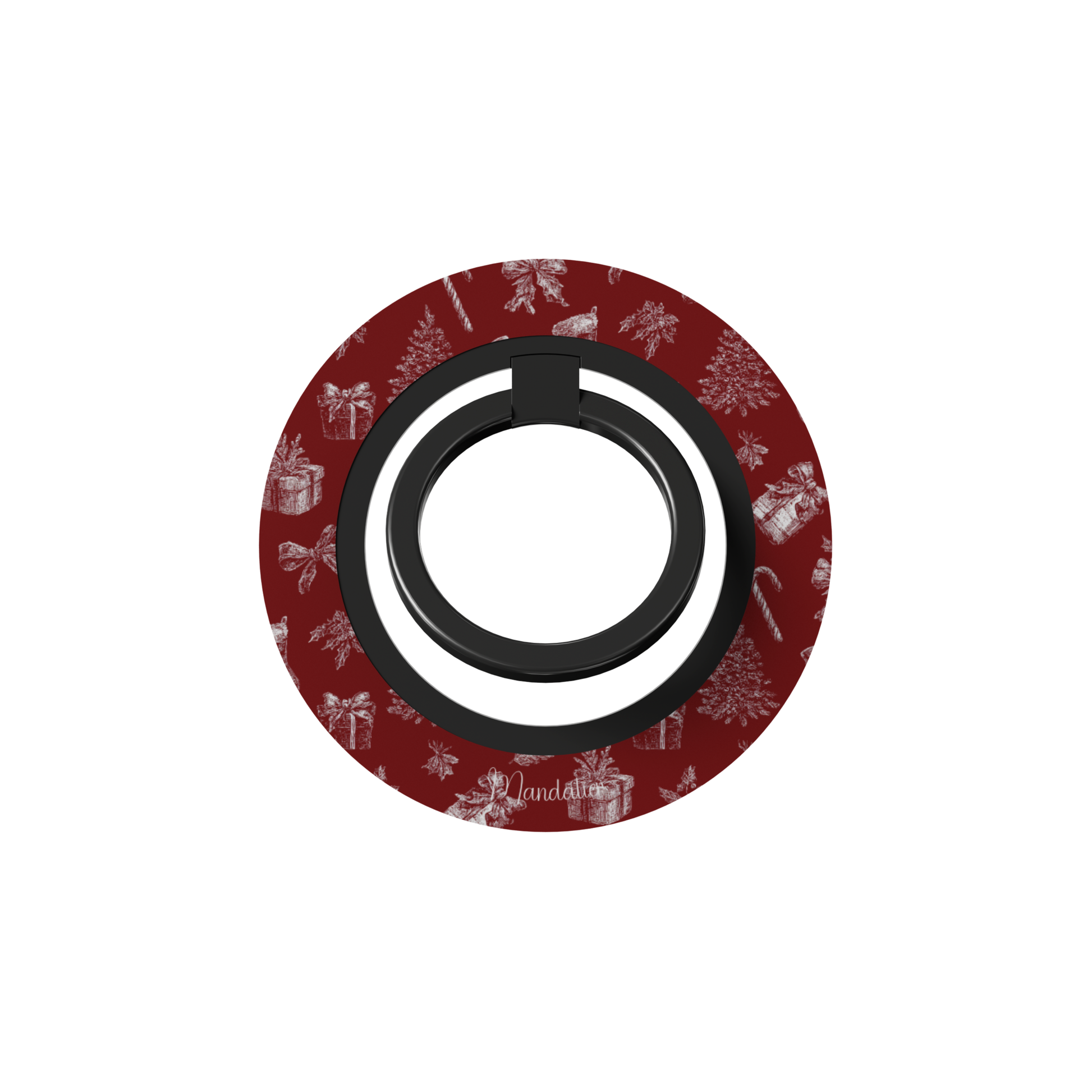 Yuletide Grace Ring Holder by Mandalier — elegant holiday phone accessory with soft festive tones from the Classic Christmas Collection.