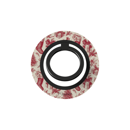 Toile Tidings Ring Holder by Mandalier — elegant toile-inspired Christmas design from the Classic Christmas Collection with secure phone grip.