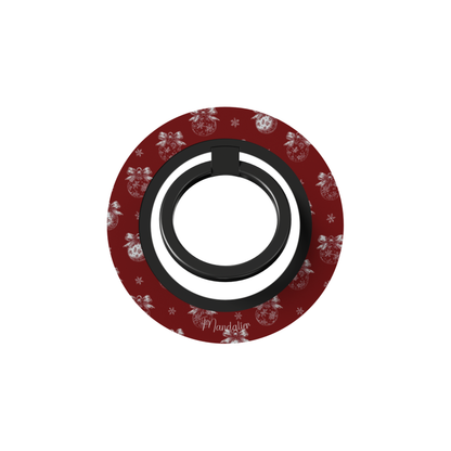 Crimson Charm Ring Holder by Mandalier — deep red festive phone accessory with elegant design from the Classic Christmas Collection.