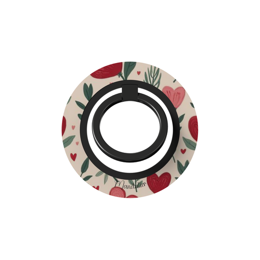 Ring Holder Garden of Hearts with romantic heart design, slim and sturdy phone ring holder designed in Malta