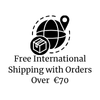 Free international shipping with orders of €70 or more.