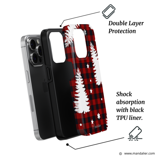 Tough Phone Case|Winter Wonderland Plaid