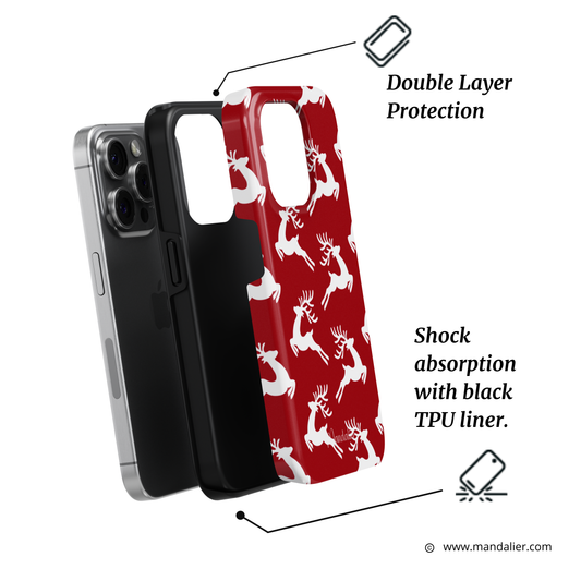 Tough Phone Case|Crimson Reindeer