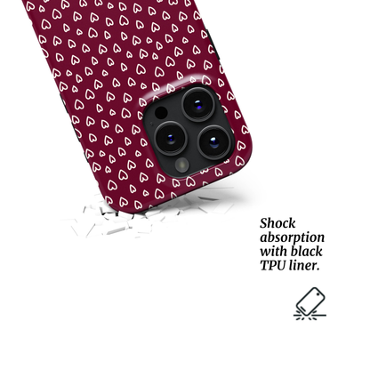 MagSafe Tough Phone Case|Burgundy Beats