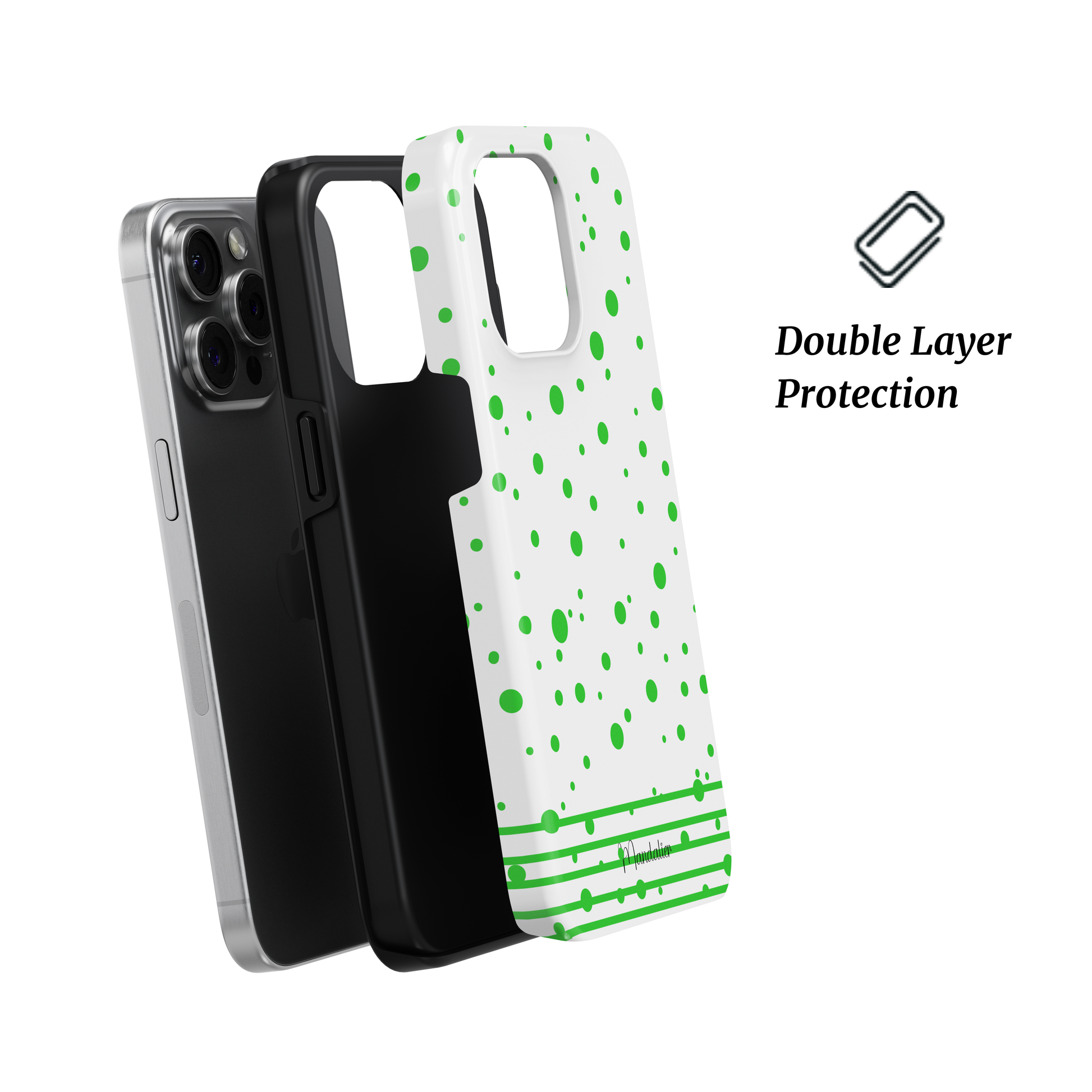 Tough Phone Case | Lime Sprinkle Striped Sprinkles – Bright lime striped phone case with sprinkles for fun, durable phone protection