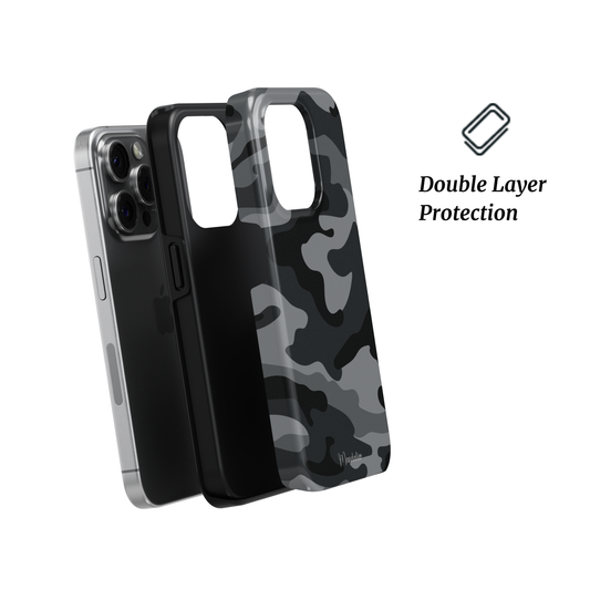Tough Phone Case | Midnight Camo – Durable, shock-resistant camouflage phone case for superior protection.