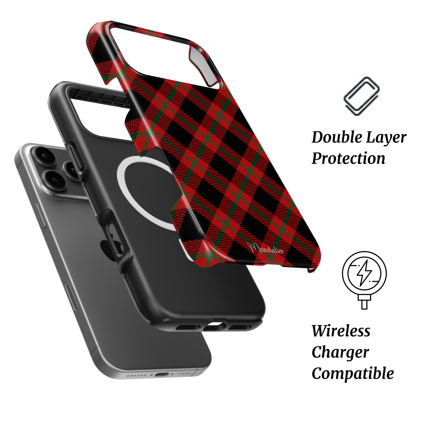 MagSafe Tough Phone Case|Crimson Check