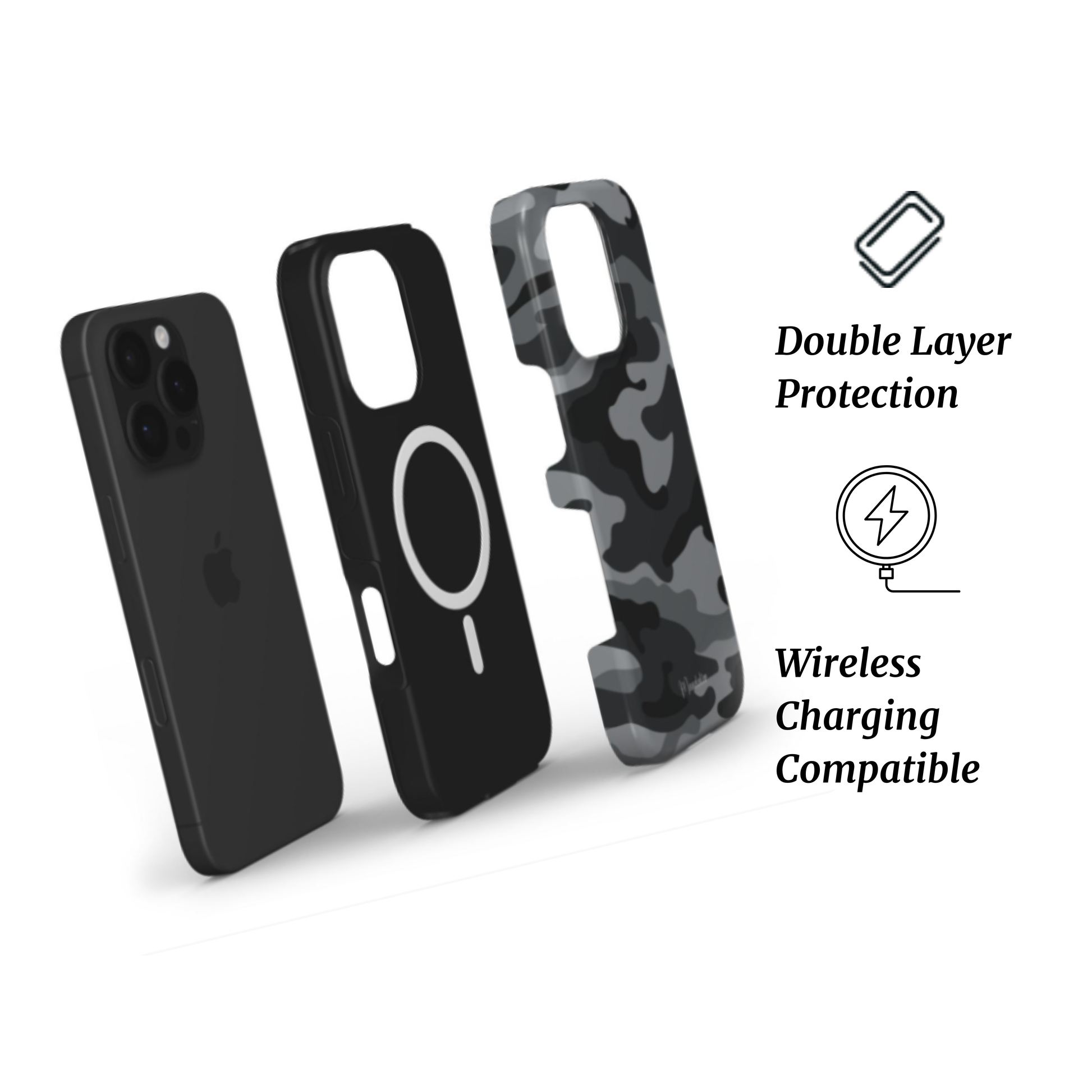 MagSafe Tough Phone Case | Midnight Camo – Rugged, shock-resistant camouflage case with MagSafe compatibility