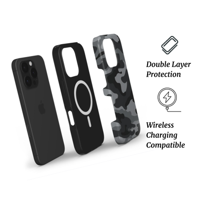 MagSafe Tough Phone Case | Midnight Camo – Rugged, shock-resistant camouflage case with MagSafe compatibility