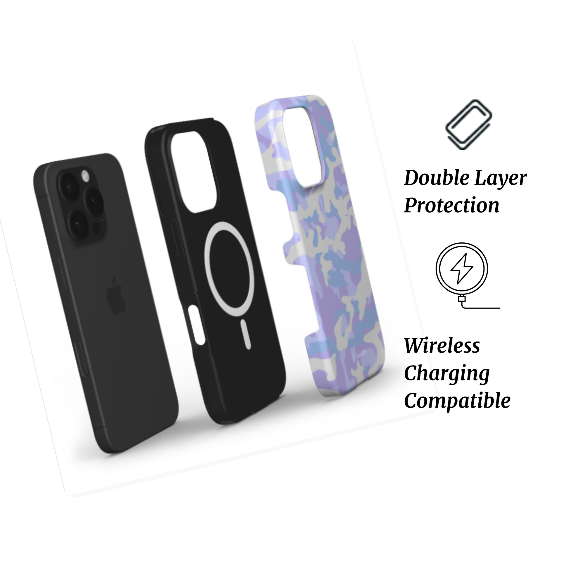 MagSafe Tough Phone Case | Mystic Camo – Shock-resistant, durable camouflage-patterned case with MagSafe compatibility.